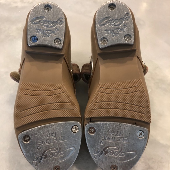 Capezio 3800 Girls Tap Shoes, Caramel, Size 8.5M - Picture 4 of 4